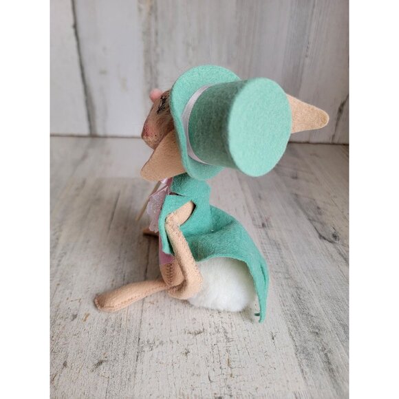 Annalee Easter bunny green hat rabbit vintage home decor plush - Picture 4 of 6